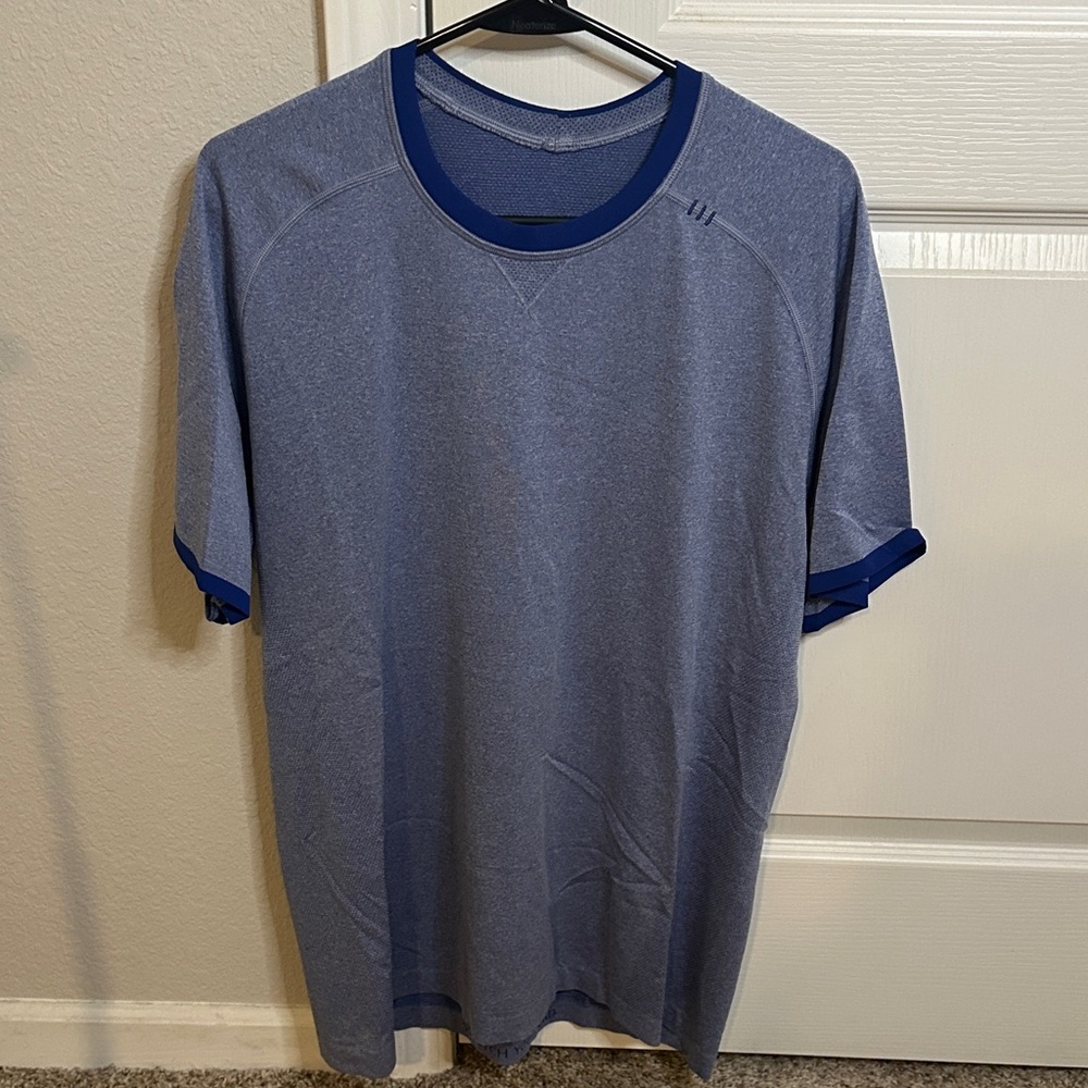 Lululemon Men's Athletic Shirt Blue Trim